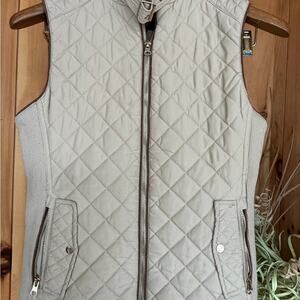 MARKDOWN--Diamond Quilted Carmel Riding Style Vest